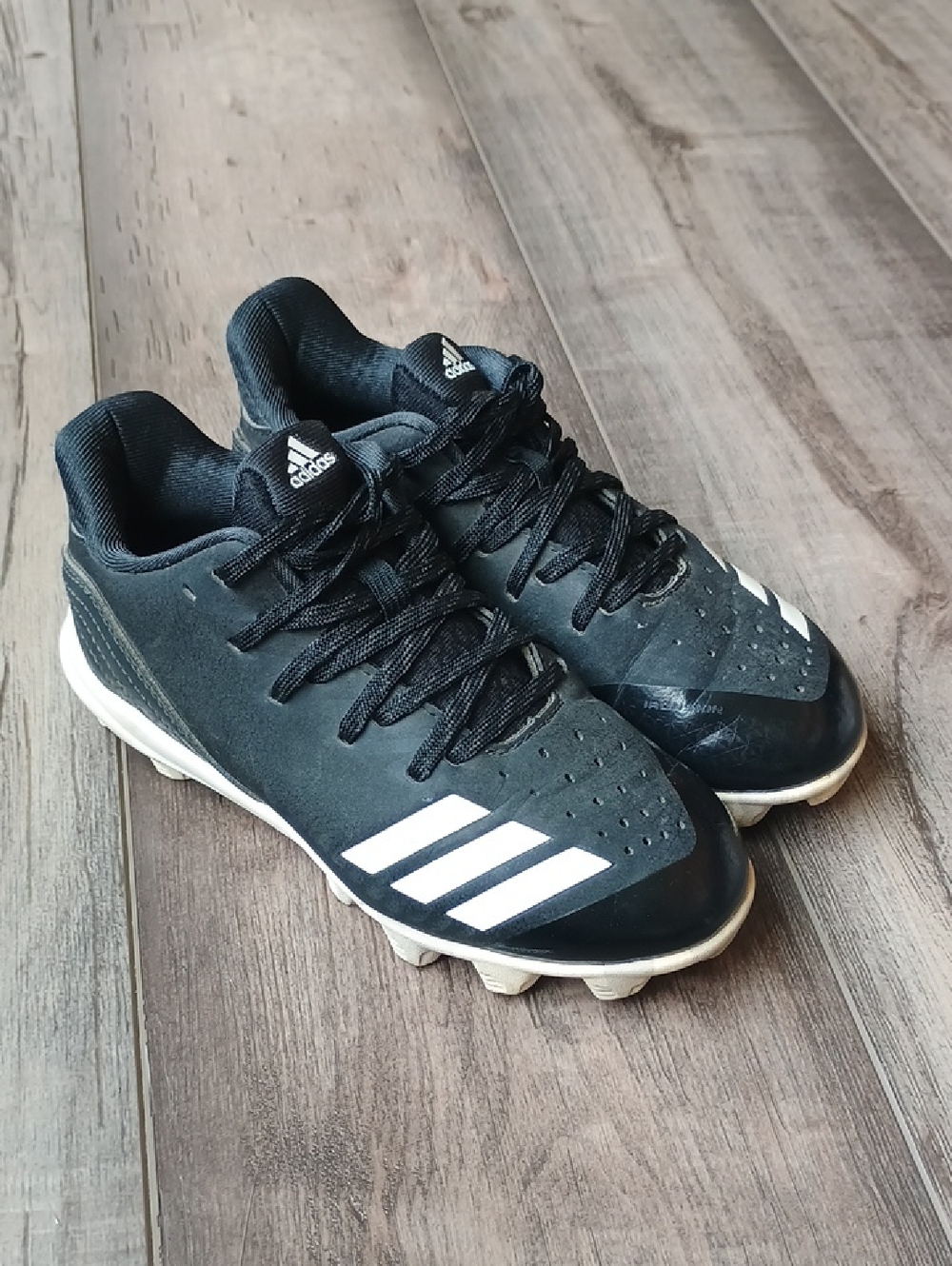 adidas Kids Black White Cleats
